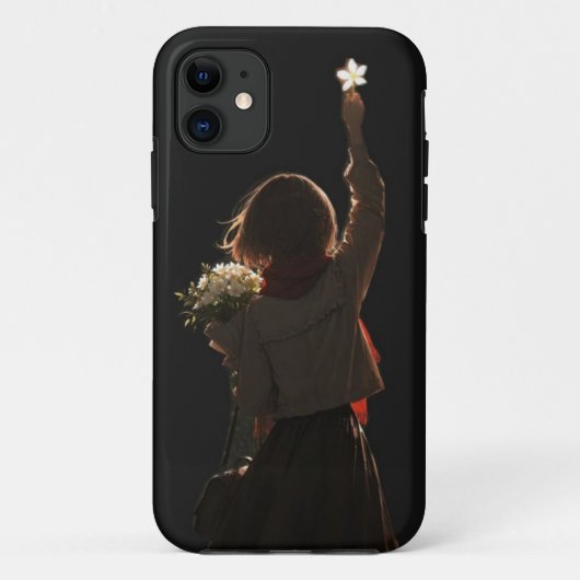 Hopeful gaze iPhone case (Rückseite)