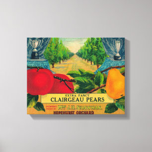Hopehurst Birnen-Kiste LabelPayette, Leinwanddruck
