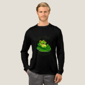 Hopelessly Relaxed Frog – Chill and Carefree Vibes Tri-Blend Shirt (Volle Vorderseite)
