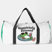Hopelessly Relaxed Frog Chilling Out Duffle Bag (Vorderseite)