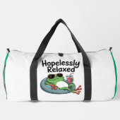 Hopelessly Relaxed Frog Chilling Out Duffle Bag (Rückseite)
