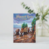 Hopewell Rocks Canada Postkarte (Stehend Vorderseite)