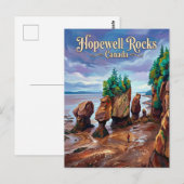 Hopewell Rocks Canada Postkarte (Vorne/Hinten)