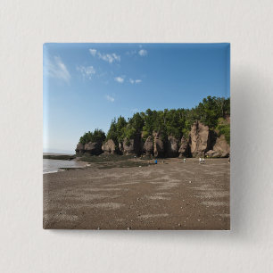 Hopewell Rocks und das Meeresgezeiten-Erforschungs Button