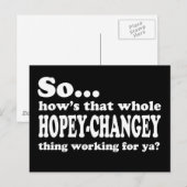 Hopey-Changey-Sache Postkarte (Vorne/Hinten)