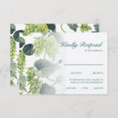 Hopfen, Bier-Hochzeitskollektion RSVP Karte (Vorne/Hinten)