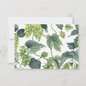 Hopfen, Bier-Hochzeitskollektion RSVP Karte (Rückseite)