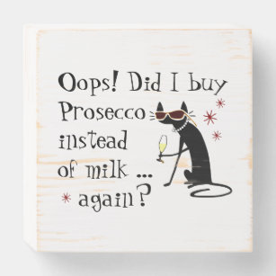 Hopfen habe ich Prosecco anstelle von Milch wieder Holzkisten Schild