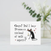 Hopfen habe ich Prosecco anstelle von Milch wieder Postkarte (Stehend Vorderseite)