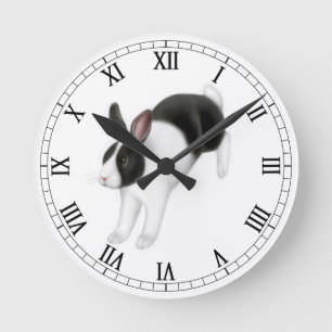 Hopfen-Häschen-Wanduhr Runde Wanduhr