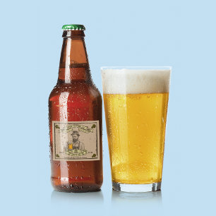 Hopfen in Flaschen abgefüllte Charge Vintage-Braue Bierflaschenetikett