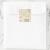 Hopfen Quadratischer Aufkleber (Tasche)