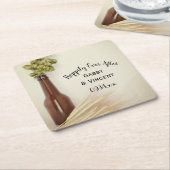 Hopfen und Brauerei Rechteckiger Pappuntersetzer (angewinkelt)