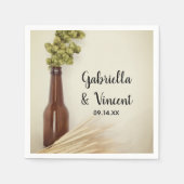 Hopfen und Brauerei Serviette (Vorderseite)