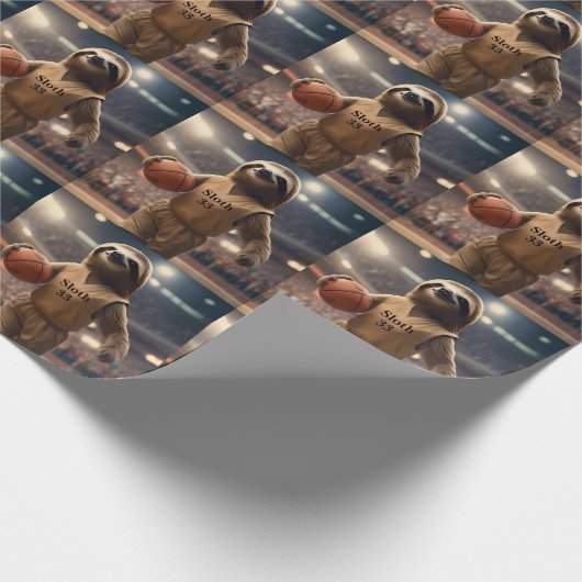 Hopfen und Hangs: Der Slam Dunking Sloth, Geschenkpapier (Ecke)