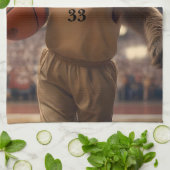 Hopfen und Hangs: Der Slam Dunking Sloth, Geschirrtuch (Gefaltet)