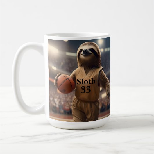 Hopfen und Hangs: Der Slam Dunking Sloth, Kaffeetasse (Links)