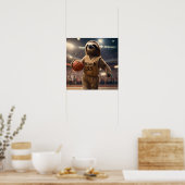 Hopfen und Hangs: Der Slam Dunking Sloth, Poster (Küche)