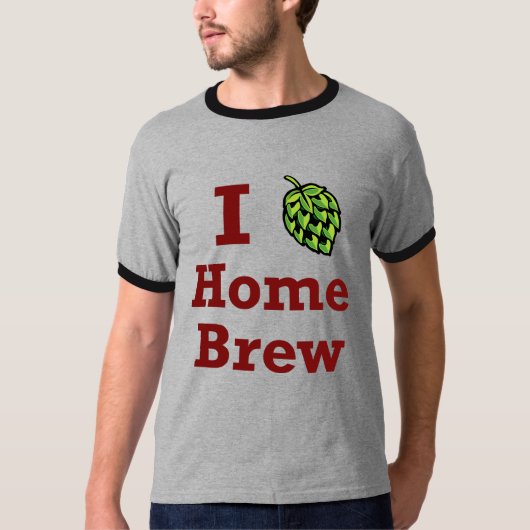 [Hopfen] Zuhausei brew-Wecker-Shirt T-Shirt (Vorderseite)
