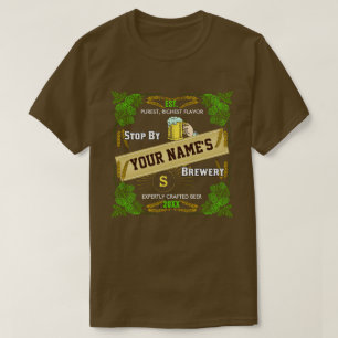 Hopfengerste des Bier-Brauerei-personalisierte T-Shirt