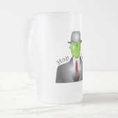 Hopfenkopf Mattglas Bierglas (Vorderseite Links)