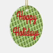 Hopfenreiche Feiertage Keramik Ornament (Rechts)