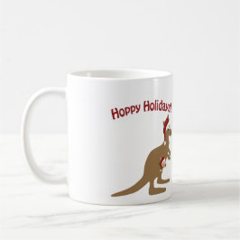 Hopfenreiche Feiertage! Weihnachtenkänguruh Kaffeetasse