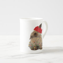 Hopfenreiche Weihnachtshäschen-Knochen-China-Tasse Porzellantasse