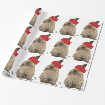 Hopfenreiches Weihnachtshäschen-Packpapier