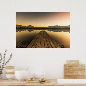Hopfensee mit Jetty & Alpen Poster (Küche)