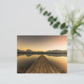 Hopfensee mit Jetty & Alpen Postkarte (Stehend Vorderseite)