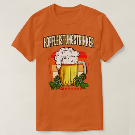 Hopfleistungstrinker Bier Hopfen Wellness-Center F T-Shirt (Design vorne)