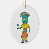 Hopi Doll Blue Star Kachina Keramik Ornament (Rechts)