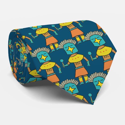 Hopi Doll Blue Star Kachina Krawatte (Gerollt)