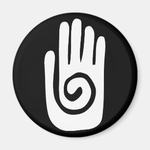 Hopi-Hand-Symbol heilt Spirale Handfläche indianis Magnet