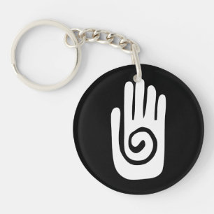 Hopi-Hand-Symbol heilt Spirale Handfläche indianis Schlüsselanhänger