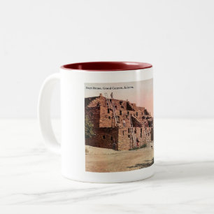 Hopi-Haus, Grand Canyon, Arizona Vintage Zweifarbige Tasse