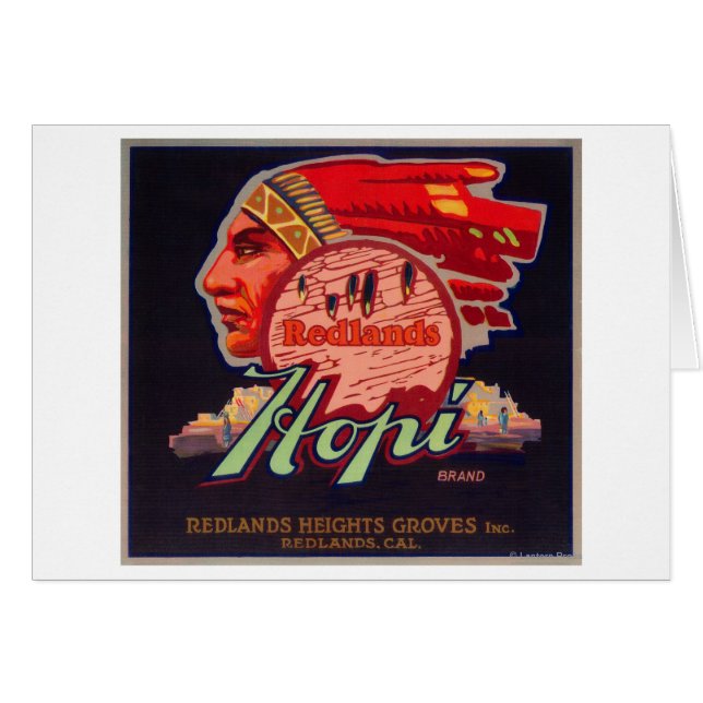 Hopi Orange LabelRedlands, CA (Vorderseite (Horizontal))