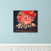 Hopi Orange LabelRedlands, CA Leinwanddruck (Insitu (Holzboden))