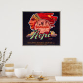 Hopi Orange LabelRedlands, CA Poster (Küche)