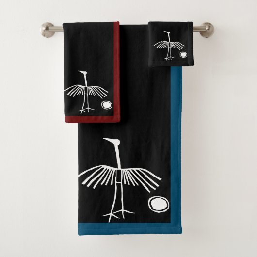 Hopi Prehistorische Thunderbird Höhle Zeichnend Badhandtuch Set (Insitu)