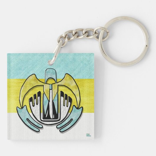 HOPI Pride Native American Tribal Schlüsselanhänger (Rückseite)