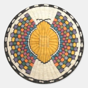 Hopi-Schlangenmotiv Vintage Native American Runder Aufkleber