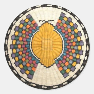 Hopi Snake Motif Vintager Indianer Runder Aufkleber