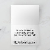 Hopistützgrußkarte Karte (Innenseite)