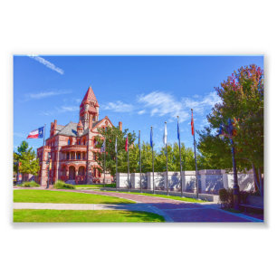 Hopkins County Courthouse, Veterans Memorial Texas Fotodruck