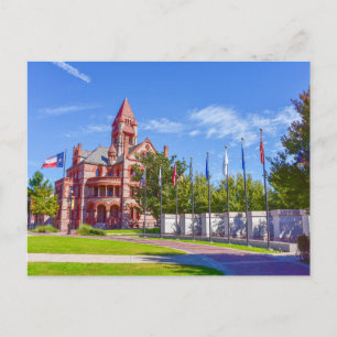 Hopkins County Courthouse, Veterans Memorial Texas Postkarte
