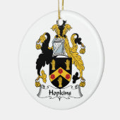 Hopkins Familienwappen Keramikornament (Links)