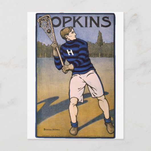 Hopkins Lacrosse 1902 - Bristow Adams Postkarte (Vorderseite)