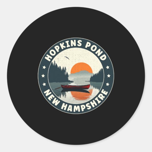 Hopkins Nd New Hampshire Sunset T Shirt  Runder Aufkleber (Vorderseite)